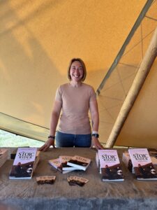 The Stoic Rider on a table in the author's tent