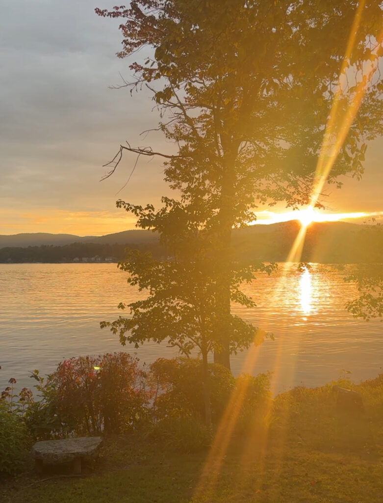 Sunset over water